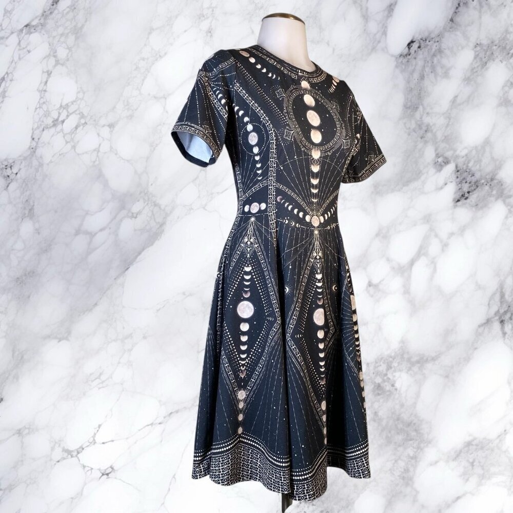 Blackmilk Moon Phases Longline Evil Tee Dress - Black - Picture 10 of 12